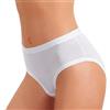 JADEA Slip Midi Donna Cotone e Modal (3, bianco)