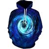 XCSBZ Maglione Sportivo Autunno E Inverno Maglione con Cappuccio Maglione con Cappuccio Stampa Digitale 3D Maglione Sportivo con Cappuccio da Uomo Coppia Camicia Universo Cielo Stellato,L