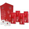Aiello CAFFE' AIELLO SPECIAL BOX - 4X250 Gr Soft Pack CLASSICA - Tostatura Media - In Atmosfera Protettiva con Valvola Salva-Freschezza + Coppia di Tazzine con Piattini di Vera Porcellana Dura Italiana