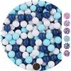 EinsSein 1kg Palline di cioccolato Mix piccolo bianco-azzuro-blu scuro matrimonio battesimo nascita comunione confettata cresima nascita confettis alla laurea decorazioni bimba bomboniere senza
