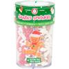 Generico Santa's Sprinkles Decorazioni Natalizie in Zucchero, Fiocchi di Neve, Pupazzi di Neve, Alberi, Bastoncini di Zucchero, Senza Glutine, 130g
