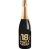 Bottle-Up Bottiglia di Prosecco D.O.C. Extra Dry 0.75 lt., per idea regalo di compleanno 18 anni per lui e per lei, tanti auguri con etichetta in oro (Oro, 18)