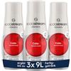 SodaStream Sciroppo 3 x cola + arancia senza zucchero, 1 x bottiglia produce 9 litri di bevanda pronta, preparato in pochi secondi e sempre fresco, 3 x 440 ml