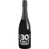 Bottle-Up Bottiglia di Prosecco D.O.C. Extra Dry 0.75 lt., per idea regalo di compleanno 30 anni per lui e per lei, tanti auguri con etichetta in argento (Argento, 30)
