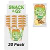 Alfano dal 1940 Anacardi Tostati Non Salati Sgusciati Snack & Go 20 Pacchetti Monoporzione da 30g Frutta Secca Ricca di Fosforo e Rame Snack Ideale per una Dieta Equilibrata e Vegana