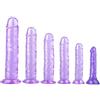 FUNORK Aspetto trasparente viola, puntello per massaggi in silicone resistente di 6 dimensioni con ventose, diametro 2,5/3 / 3,5/4 / 4,2/4 .8cm,Viola,XL