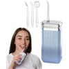 Generico Idropulsori Dentali - Lavadenti - Con 4 Ugelli Modalità Pulsazione Regolabile Serbatoio 200ml Alimentato A Batteria Silenzioso Impermeabile Per Pulizia Protesi