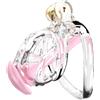 Hdynasty Accessorio Sportivo in Resina Leggera Trasparente, Gabbia per Principianti da Uomo con Anelli di 5 Dimensioni (E1T)