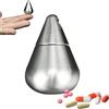 AMZCOM Mini Portapillole Portachiavi, Titanio Impermeabile Contenitore per Pillole Uomo Collana Ciondolo, Portatile Viaggio Giornaliero Tascabile Bottiglia di Pillola, Senza BPA EDC Metallo Custodia
