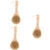 FRCOLOR 3pezzi Spazzola Doccia Esfoliante Morbida Con Manico Legno Brush Per Massaggio Relaxante e Pulizia Della Design Con Testa Rotonda Per Adulti