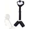 CSCLI 1 set di polsini in nylon nero con tappi per la bocca, integrati staccabili per il gioco delle feste Props