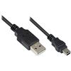Good Connections - Cavo di Collegamento USB 2.0, Spina A a Spina Mini B, 5 Poli, Colore: Nero Nero Nero 30 cm