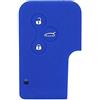 BROVACS - Custodia protettiva in silicone per chiave a 3 pulsanti, compatibile con RENAULT Smart Card e telecomando CV2351, colore: Blu scuro