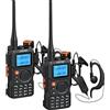 eSynic 2PZ Walkie Talkie Dual Band K6, Radio a Lunga Distanza con 999 Canali, Display a Colori, Funzione VOX, Torcia LED, 2600mAh Batteria Ricaricabile da Type-C, Ideale per Escursioni Emergenza