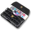 AXELENS Custodia Orizzontale a Portafoglio Con Passante Per Cintura Eco Pelle di Coccodrillo Effetto Croco Smartphone Fino a 5 Pollici - In Simil Pelle con Porta Cuffie - NERO