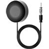 QWORK® Antenna radio auto, FM antenna parabrezza universale con spina DIN e cavo da 3 metri