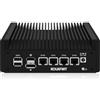 ROUAFWIT Firewall Hardware N150 (Upgraded N100), Fanless Micro Computer OPNsense Appliance, DDR5 16G RAM 128G SSD, 4 x 2.5GbE i226V LAN, TF Slot, Support 1v4 Nvme Adapter