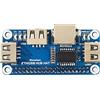 Waveshare Ethernet/USB HUB HAT for Raspberry Pi Stable Wired Ethernet Connection with 1x RJ45 Ethernet Port and 3X USB Ports Compatible with USB2.0/1.1 Fits The Zero/Zero W/Zero WH