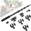 HISUEKIG Kit di Supporto per Moto Bici, Invisibile per action camera da manubrio | con selfie stick regolabile da 150 cm e doppio morsetto, montaggio per manubrio Compatibile Insta 360 X4 X5 X3