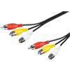 Goobay 50380 Cavo di collegamento audio-video composito; da 3x spina cinch a 3x spina cinch, 1,5 m