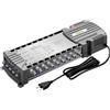 goobay 64876 Interruttore multiswitch satellitare compatto, 5 ingressi, 16 uscite, 4K, 8 K, UHD/DAB+, per 16 partecipanti