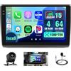 Hikity 4+64G Autoradio Android per Renault Trafic 2001-2010,Opel Vivaro 2006-2010,Nissan Primastar 2006-2014 Carplay 10''Incell Schermo per Auto Android Auto WiFi Touchscreen Bluetooth5.0 GPS Retrocamera