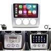 iSpchen Autoradio 2 DIN per Ford Focus MK2 MK II 2004 2005 2006-2011 con Carplay Android Auto 9 pollici touch screen Bluetooth FM/RDS EQ Mirror Link SWC GPS Navi WiFi BT telecamera posteriore Mic 2G + 32G