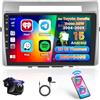 Hikity 2+64G Stereo Auto per Toyota Corolla Verso AR10 2004-2009 senza fili Carplay Android Auto Mirror Link, 9 Pollici Android Stereo Radio Bluetooth GPS WIFI FM/RDS EQ SWC MIC Telecamera Posteriore