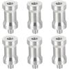 PATIKIL 6 Pezzi Viti Adattatore 1/4 Femmina A 1/4 Maschio Argento