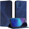 Fatcatparadise Cover per Samsung Galaxy A42 5GFlip Caso in PU Pelle Premium Portafoglio Custodia [Kickstand] [Slot per Schede] [Chiusura Magnetica] per Samsung A42 5G (Blu)