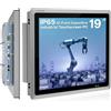NORQIN Panel PC Industriale Integrato Da 19,IP65 Touchscreen Capacitivo 10 Punti,Senza ventola Computer All-In-One,Windows 10 Pro,Per Automazione,Chioschi,Monitoraggio(i5-7200U,8GB RAM 256GB SSD)