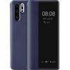 iophi Cover Huawei P30 Pro,Smart View Flip Pelle Custodia [Risparmio Energetico][Protezione completa] (P30Pro, Blu)