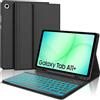 Occtingkind Cover con Tastiera Bluetooth per Samsung Galaxy Tab A11+ 11 (2025) & A9+ 11 (2023), Custodia Italiana QWERTY con Retroilluminazione 7 Colori, Senza Touchpad, Porta Penna, Nero