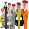 1aTTack.de 0,5 m - 5 pezzi - Cavo LAN Ethernet Cat6 RJ45-5 colori - Cavo di rete ad alta velocità per streaming, giochi, TV e computer - Stabile e durevole - Perfetto per reti domestiche e in ufficio
