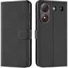 Verco Custodia per ZTE Blade A54, a libro per ZTE A54, con funzione di carte di credito, colore: nero