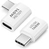 AIYEEN Adattatore USB C 40 Gbps, Maschio a Tipo C Femmina USB 4.0 ad Angolo Retto, Trasferimento Dati Compatibile Con iPhone 15, Samsung, MacBook (Mix)