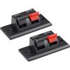 Rebower Presa a Molla a Spinta a 2 Posizioni per Connettore Terminale Dell'Altoparlante, [Per Altoparlante, Lettore Audio] - 3,3 Mm/Rosso Nero / 2 Pezzi