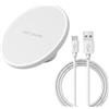 Generic Caricabatterie Wireless veloce da 100W per iPhone 15 14 13 12 X Pro Max 8 caricabatterie per stazione di ricarica Wireless Samsung Galaxy S23 Xiaomi (BIANCO)
