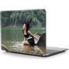 Loyobo Cover rigida in plastica personalizzata per MacBook Pro 14 M1 Pro/Max (layout nero cristallo)