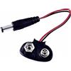 CABLEPELADO Cavo adattatore batteria Arduino DC 9V | Cavo di alimentazione a pressione della batteria da 9V | Connettore tipo T | Connettore DC 5,5x2,1mm | Adatto per Arduino Uno R3 | 15cm
