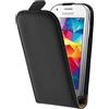 PhoneNatic Copertura di Cuoio Artificiale Compatibile con Samsung Galaxy Ace Style - Flip-Case Nero - Cover + Pellicola Protettiva