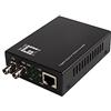 LevelOne GVT-2003 - Convertitore multimediale RJ45 to ST Gigabit Ethernet, in Fibra Singola, 1310 NM, 20 km
