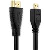 subtel Cavo Micro HDMI Type D 3m compatibile con Olympus OM-D E-M1 Mark II E-M5 Mk II, E-M10 Mark II III , Pen-F, Pen E-PL9 E-PL8 E-PL7 E-PL10, Tough TG-5 TG-Tracker - CB-HD1 Cavetto 1.4 Cable HDMI Filo