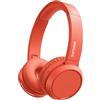 Philips H4205RD/00 Cuffie Bluetooth con Tasto Bass Boost, Bluetooth, 29 Ore di Riproduzione, Funzione Ricarica Rapida Isolamento dai Rumori, Richiudibile, Rosa Red, On Ear, Foldable 4205, Rosso