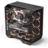 darkFlash Case PC ATX Full-tower Gaming, Scheda Madre con Connettore Posteriore, Doppia Camera, Vetro Panoramico, Fino a 2x360mm Rradiatori, Compatibile con RTX 40 (DY470) (1 Ventole PWM ARGB, Nero)