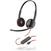 POLY Plantronics - Blackwire 3220 - Cuffie cablate a doppio orecchio (stereo) con microfono a braccio - USB-C per la connessione a PC o Mac