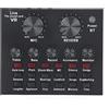 Annadue Scheda Audio Live Esterna Portatile, V8 Bluetooth Computer Live Broadcast Scheda Voice Changer Mixer Digitale con 112 Tipi di Elettro-Acustica per MC, Reverb, per Live Streaming ECC