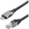 MAXTRACK Adattatore LAN USB C - C541-1L, adattatore LAN USB-C a RJ45, adattatore Ethernet USB 1 Gbit/s, compatibile con MacBook, notebook, dispositivi mobili, effetto metallo, portatile e sottile,