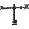 Fleximounts D1D Supporto Doppio Monitor per Schermo LED LCD da 10 a 27 Pollici Braccio Monitor Regolabile in Altezza Dimensioni VESA 75x75-100x100mm