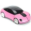 Dpofirs Mouse Wireless a 2,4 GHz a Forma di Automobile Mouse Senza Fili Ottici Ergonomici con Ricevitore USB Mause per PC Portatili da Ufficio(Rosa)